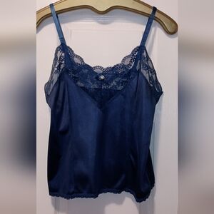 Vintage Impulse Nylon Navy camisole Adjustable Length Size M